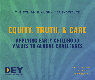 Promotional image for the 7th Annual Summer Institute themed "Equity, Truth, & Care," focusing on early childhood values, scheduled for June 23-25, 2025, 4-6 PM EST. Promotional image for the 7th Annual Summer Institute themed "Equity, Truth, & Care," focusing on early childhood values, scheduled for June 23-25, 2025, 4-6 PM EST.