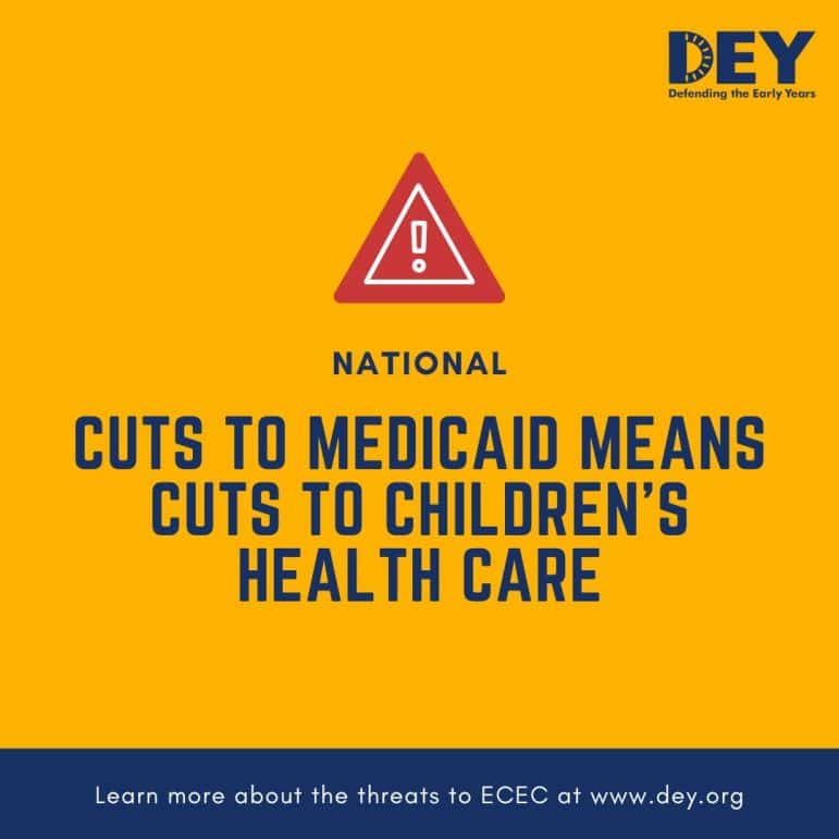 Yellow graphic with a red warning symbol and the text: 