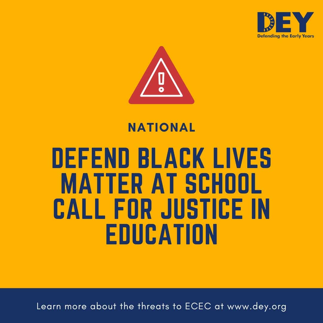 Yellow graphic with a warning icon and the text: 