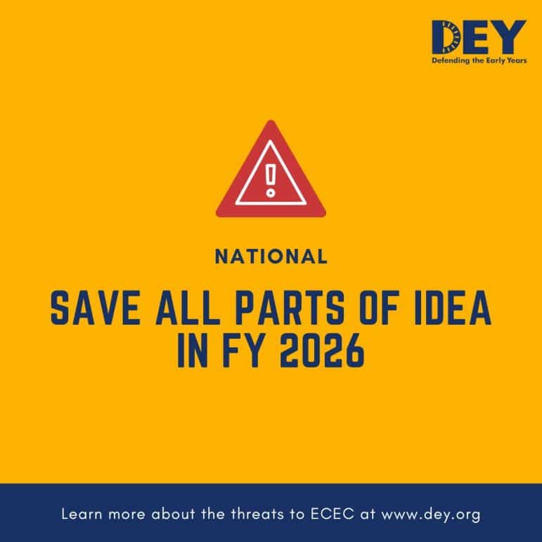 Yellow graphic with a red warning symbol and text: 