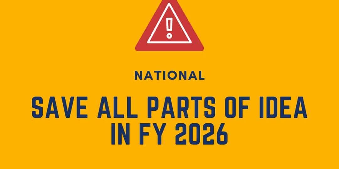 Yellow graphic with a red warning symbol and text: "NATIONAL SAVE ALL PARTS OF IDEA IN FY 2026." DEY logo and website link at the top right and bottom of the image.